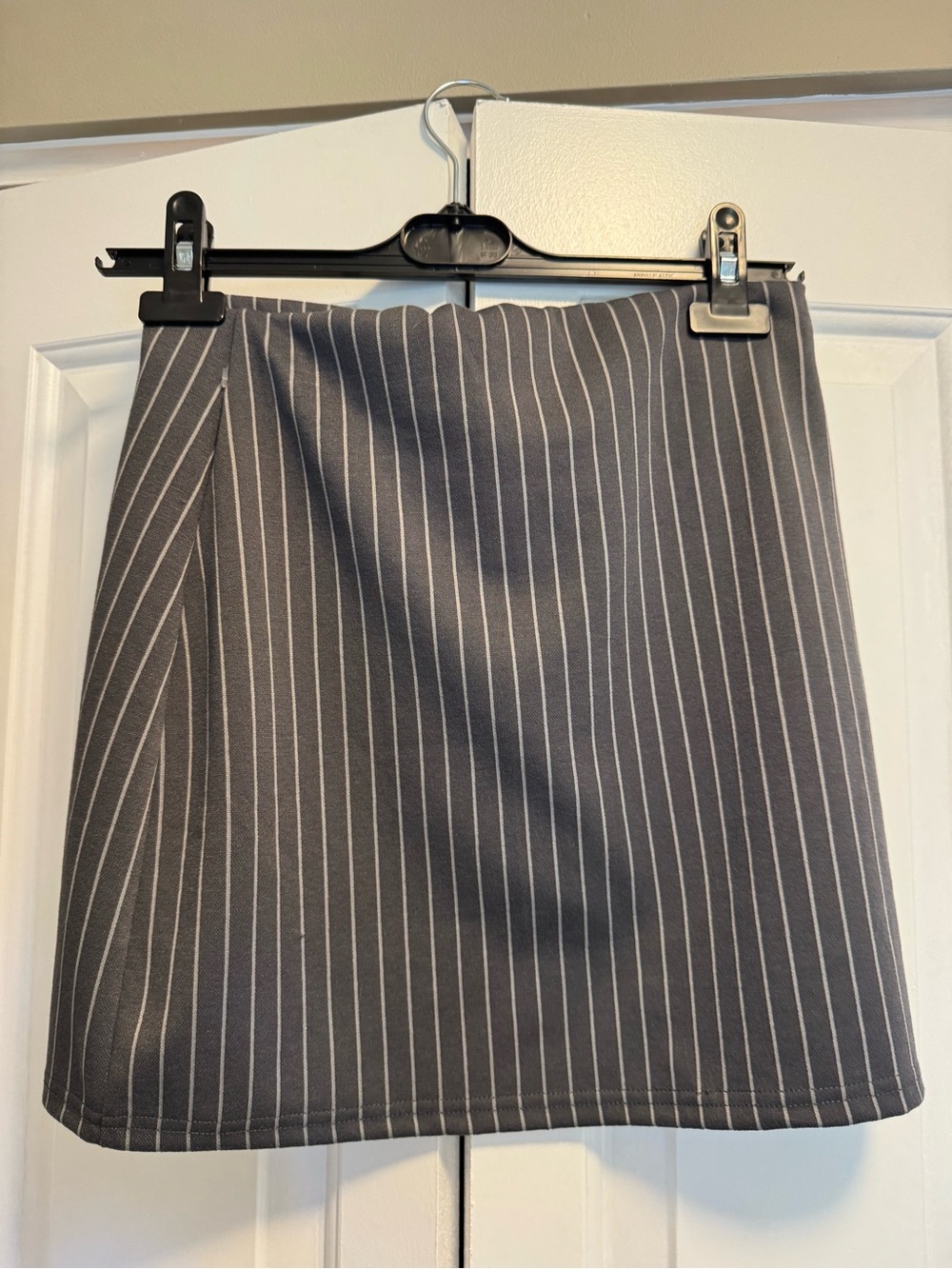 SO Gray Pinstripe Mini Skirt